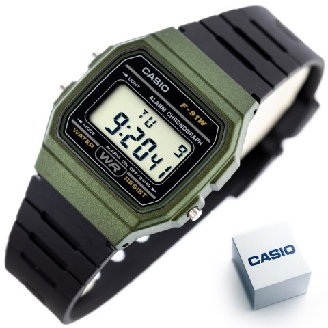 Casio ZEGAREK MĘSKI CASIO F-91WM-3AER (zd102f) + BOX Casio ZEGAREK MĘSKI CASIO F-91WM-3AER (zd102f) + BOX