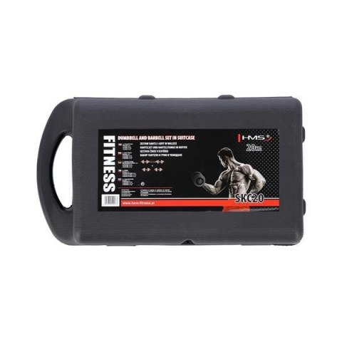 SKC20 SZTANGIELKI-SZTANGA W WALIZCE KOLOROWE 2x10KG HMS HMS SKC20 SZTANGIELKI-SZTANGA W WALIZCE KOLOROWE 2x10KG HMS HMS
