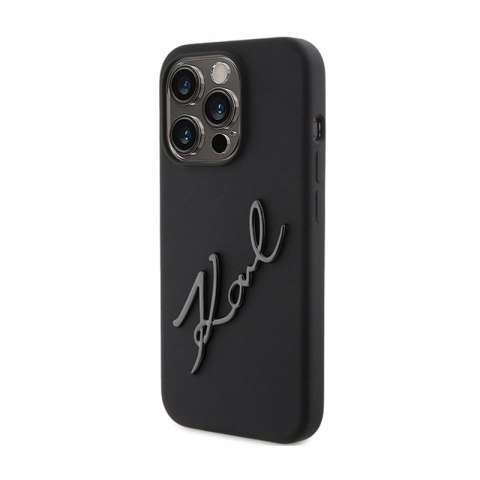 Karl Lagerfeld Silicone Karl Script - Etui iPhone 15 Pro (czarny) Karl Lagerfeld Karl Lagerfeld Silicone Karl Script - Etui iPhone 15 Pro (czarny) Karl Lagerfeld