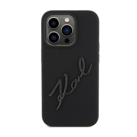 Karl Lagerfeld Silicone Karl Script - Etui iPhone 15 Pro (czarny) Karl Lagerfeld Karl Lagerfeld Silicone Karl Script - Etui iPhone 15 Pro (czarny) Karl Lagerfeld