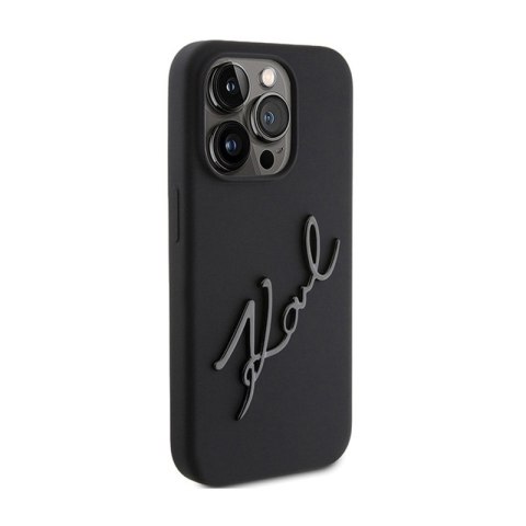 Karl Lagerfeld Silicone Karl Script - Etui iPhone 15 Pro (czarny) Karl Lagerfeld Karl Lagerfeld Silicone Karl Script - Etui iPhone 15 Pro (czarny) Karl Lagerfeld