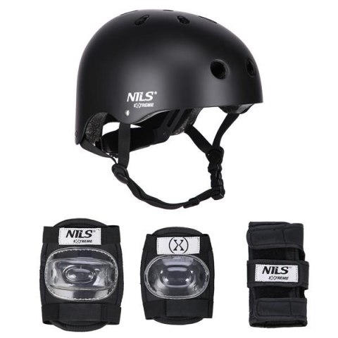 MR290+H230 KASK Z OCHRANIACZAMI ZESTAW CZARNY ROZM. S NILS EXTREME NILS EXTREME MR290+H230 KASK Z OCHRANIACZAMI ZESTAW CZARNY ROZM. S NILS EXTREME NILS EXTREME