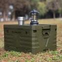 NCB4004 SKŁADANA SKRZYNIA KEMPINGOWA Z POKRYWĄ ZIELONA 50L NILS CAMP NILS CAMP