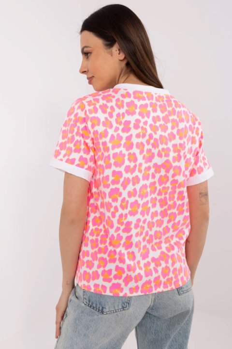 Bluzka Model MI-BZ-M6313.94 Fluo Pink - Italy Moda Bluzka Model MI-BZ-M6313.94 Fluo Pink - Italy Moda
