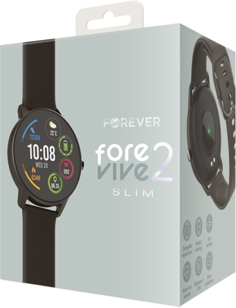 Forever Smartwatch ForeVive 2 Slim SB-325 czarny TelForceOne S.A. Forever Smartwatch ForeVive 2 Slim SB-325 czarny TelForceOne S.A.