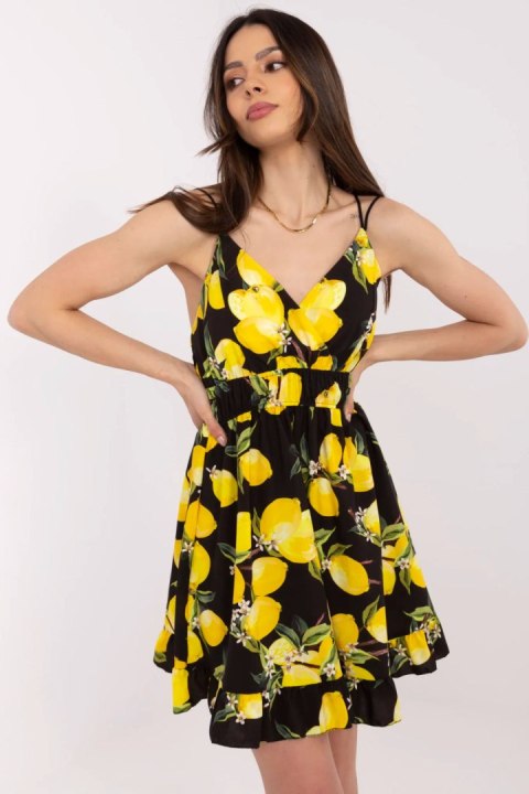 Sukienka Model MI-SK-22099.76 Black/Yellow - Italy Moda Sukienka Model MI-SK-22099.76 Black/Yellow - Italy Moda