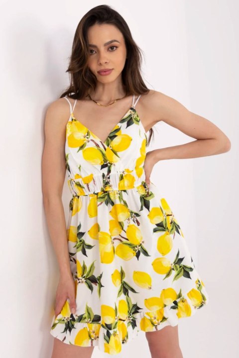 Sukienka Model MI-SK-22099.76 Ecru - Italy Moda Sukienka Model MI-SK-22099.76 Ecru - Italy Moda