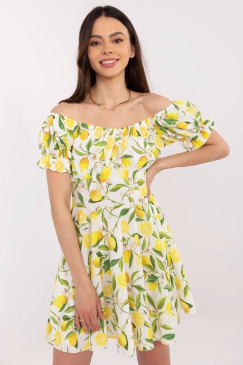 Sukienka Model MI-SK-23797.76 Ecru - Italy Moda Sukienka Model MI-SK-23797.76 Ecru - Italy Moda