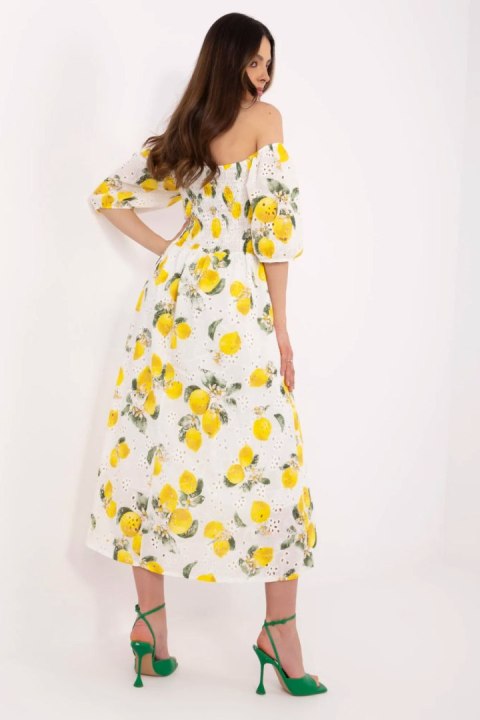 Sukienka Model MI-SK-530-1.99 Ecru - Italy Moda Sukienka Model MI-SK-530-1.99 Ecru - Italy Moda