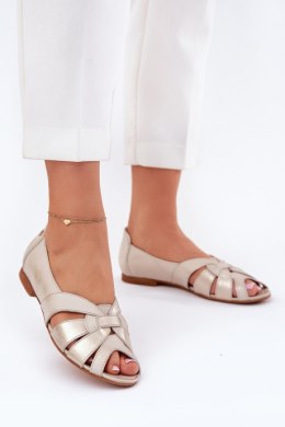 Baleriny Model Maciejka 06908-25/001-1 Złoty Przecierany - Step in style