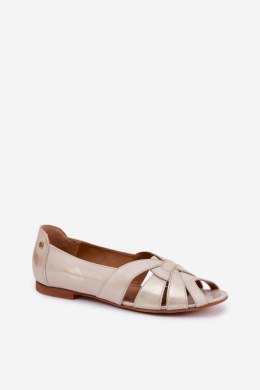 Baleriny Model Maciejka 06908-25/001-1 Złoty Przecierany - Step in style