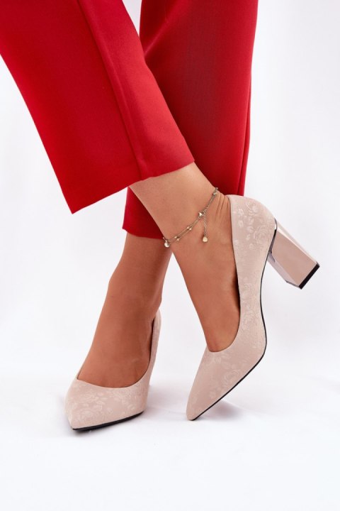 Czółenka Model Vinceza 62223 Beige - Step in style Czółenka Model Vinceza 62223 Beige - Step in style