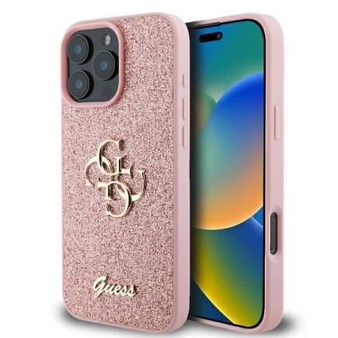 Guess nakładka Fixed Glitter Big 4G do iPhone 16 Pro 6,3" GUHCP16LHG4SGP różowa CG Mobile SAS Guess nakładka Fixed Glitter Big 4G do iPhone 16 Pro 6,3" GUHCP16LHG4SGP różowa CG Mobile SAS