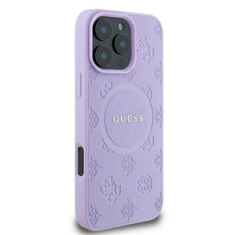 Guess nakładka Saffiano Peony Classic Logo do iPhone 16 Pro Max 6,9" GUHMP16XPSAPSMEU purpurowa MagSafe CG Mobile SAS Guess nakładka Saffiano Peony Classic Logo do iPhone 16 Pro Max 6,9" GUHMP16XPSAPSMEU purpurowa MagSafe CG Mobile SAS