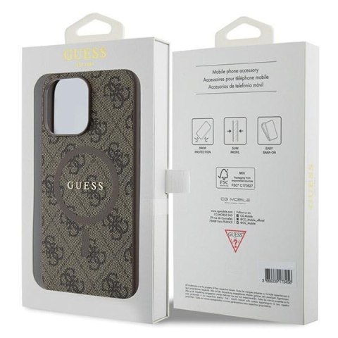 Guess nakładka do iPhone 13 Pro Max 6,7" GUHMP13XG4GFRW brązowa HC MAGSAFE PU 4G RING CLASSIC LOGO CG Mobile SAS Guess nakładka do iPhone 13 Pro Max 6,7" GUHMP13XG4GFRW brązowa HC MAGSAFE PU 4G RING CLASSIC LOGO CG Mobile SAS
