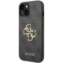 Guess nakładka do iPhone 15 6,1" GUHCP15S4GMGGR szara HC PU Leather 4G Metal Logo CG Mobile SAS