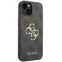Guess nakładka do iPhone 15 6,1" GUHCP15S4GMGGR szara HC PU Leather 4G Metal Logo CG Mobile SAS