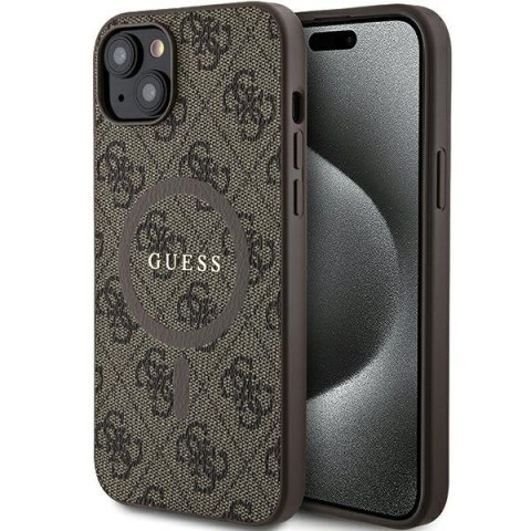 Guess nakładka do iPhone 15 6,1" GUHMP15SG4GFRW brązowa HC MAGSAFE PU 4G RING CLASSIC LOGO CG Mobile SAS Guess nakładka do iPhone 15 6,1" GUHMP15SG4GFRW brązowa HC MAGSAFE PU 4G RING CLASSIC LOGO CG Mobile SAS
