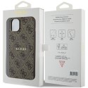 Guess nakładka do iPhone 15 6,1" GUHMP15SG4GFRW brązowa HC MAGSAFE PU 4G RING CLASSIC LOGO CG Mobile SAS