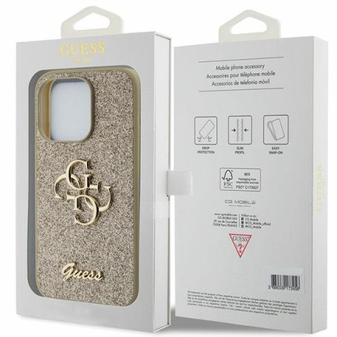 Guess nakładka do iPhone 15 Pro 6,1" GUHCP15LHG4SGD złota HC Fixed Glitter Big 4G CG Mobile SAS Guess nakładka do iPhone 15 Pro 6,1" GUHCP15LHG4SGD złota HC Fixed Glitter Big 4G CG Mobile SAS