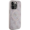 Guess nakładka do iPhone 15 Pro Max 6,7" GUHMP15XG4GFRP różowa HC MAGSAFE PU 4G RING CLASSIC LOGO CG Mobile SAS