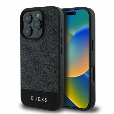 Guess nakładka do iPhone 16 Pro Max 6,9" GUHCP16XG4GLGR szara hardcase 4G Bottom Stripe CG Mobile SAS Guess nakładka do iPhone 16 Pro Max 6,9" GUHCP16XG4GLGR szara hardcase 4G Bottom Stripe CG Mobile SAS