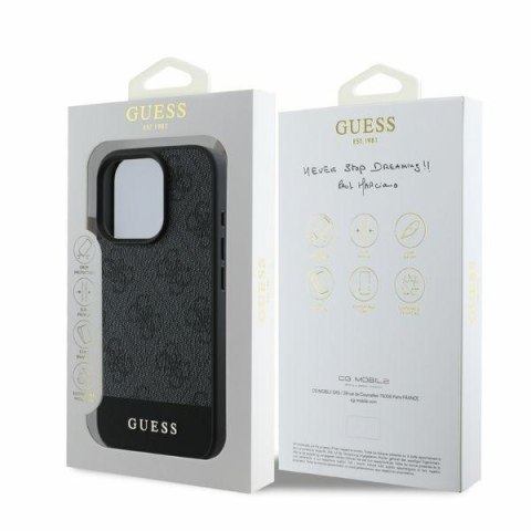 Guess nakładka do iPhone 16 Pro Max 6,9" GUHCP16XG4GLGR szara hardcase 4G Bottom Stripe CG Mobile SAS Guess nakładka do iPhone 16 Pro Max 6,9" GUHCP16XG4GLGR szara hardcase 4G Bottom Stripe CG Mobile SAS