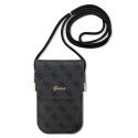 Guess torebka na telefon GUOWBP4SNSK czarna Wallet 4G Cord Script CG Mobile SAS
