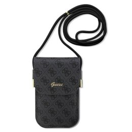 Guess torebka na telefon GUOWBP4SNSK czarna Wallet 4G Cord Script CG Mobile SAS