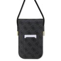 Guess torebka na telefon GUOWBP4SNSK czarna Wallet 4G Cord Script CG Mobile SAS
