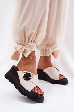 Sandał Klapki Model Artiker 56C1585 Beige - Step in style