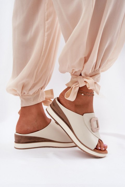 Sandał Klapki Model Artiker 56C2145 Light Beige - Step in style Sandał Klapki Model Artiker 56C2145 Light Beige - Step in style