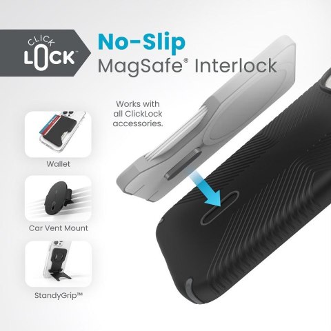 Speck Presidio2 Grip ClickLock & MagSafe - Etui iPhone 16e / iPhone 15 / iPhone 14 / iPhone 13 (Black) Speck Speck Presidio2 Grip ClickLock & MagSafe - Etui iPhone 16e / iPhone 15 / iPhone 14 / iPhone 13 (Black) Speck