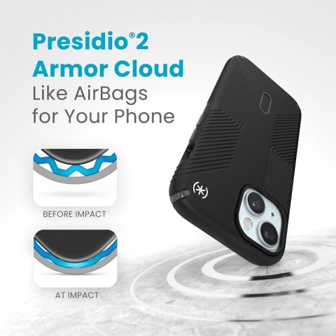 Speck Presidio2 Grip ClickLock & MagSafe - Etui iPhone 16e / iPhone 15 / iPhone 14 / iPhone 13 (Black) Speck Speck Presidio2 Grip ClickLock & MagSafe - Etui iPhone 16e / iPhone 15 / iPhone 14 / iPhone 13 (Black) Speck