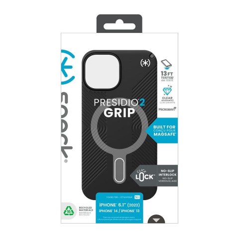 Speck Presidio2 Grip ClickLock & MagSafe - Etui iPhone 16e / iPhone 15 / iPhone 14 / iPhone 13 (Black) Speck Speck Presidio2 Grip ClickLock & MagSafe - Etui iPhone 16e / iPhone 15 / iPhone 14 / iPhone 13 (Black) Speck