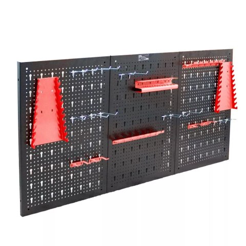 Tablica warsztatowa narzędziowa perforowana 120x60 cm komplet 25 uchwytów E-hurtownia Tablica warsztatowa narzędziowa perforowana 120x60 cm komplet 25 uchwytów E-hurtownia
