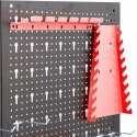 Tablica warsztatowa narzędziowa perforowana 120x60 cm komplet 25 uchwytów E-hurtownia