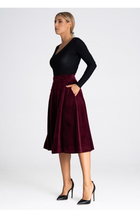Spódnica Model M964 Bordo - Figl Spódnica Model M964 Bordo - Figl