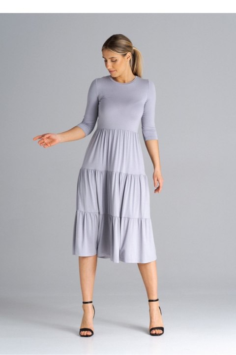 Sukienka Model M943 Light Grey - Figl Sukienka Model M943 Light Grey - Figl
