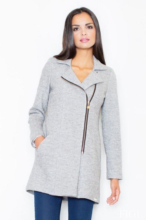 Płaszcz Damski Model M405 Grey - Figl Płaszcz Damski Model M405 Grey - Figl