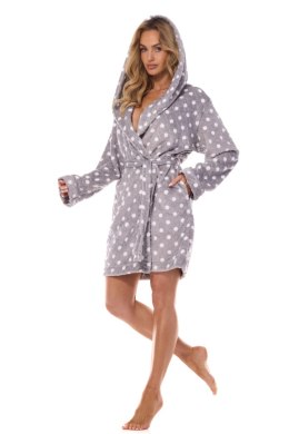 Szlafrok Damski Model Dots 2405 Grafit - L&L collection Hurtownia odzieży on-line, moda damska, bielizna i obuwie dla kobiet - M