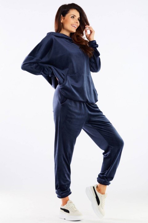 Spodnie Dresowe Model A459 Navy - awama Spodnie Dresowe Model A459 Navy - awama