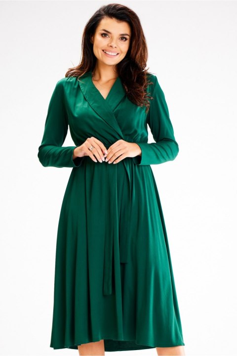 Sukienka Model A604 Bottle Green - awama Sukienka Model A604 Bottle Green - awama
