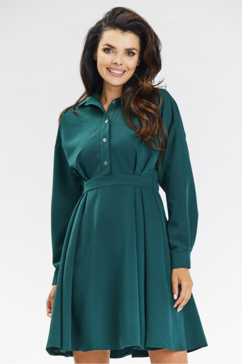 Sukienka Model A668 Bottle Green - awama Sukienka Model A668 Bottle Green - awama