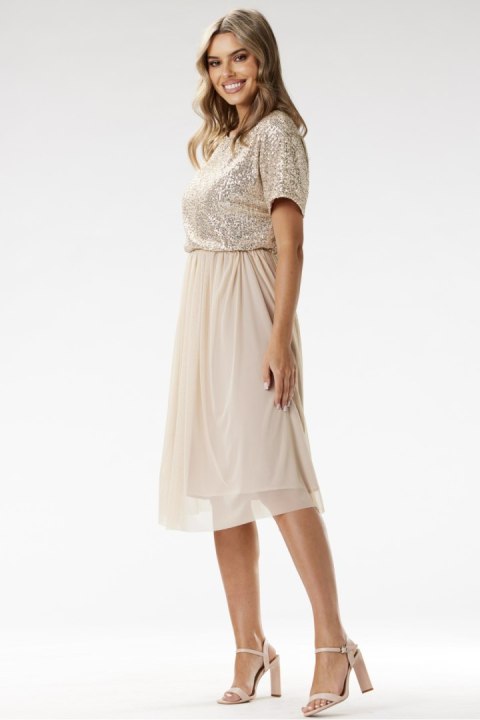 Sukienka Model A689 Beige - awama Sukienka Model A689 Beige - awama