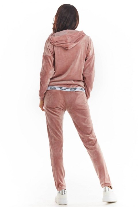 Spodnie Damskie Model A372 Pink Welur - awama Spodnie Damskie Model A372 Pink Welur - awama