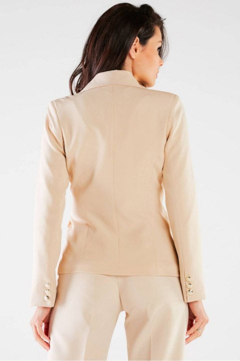Żakiet Model A441 Beige - awama Żakiet Model A441 Beige - awama