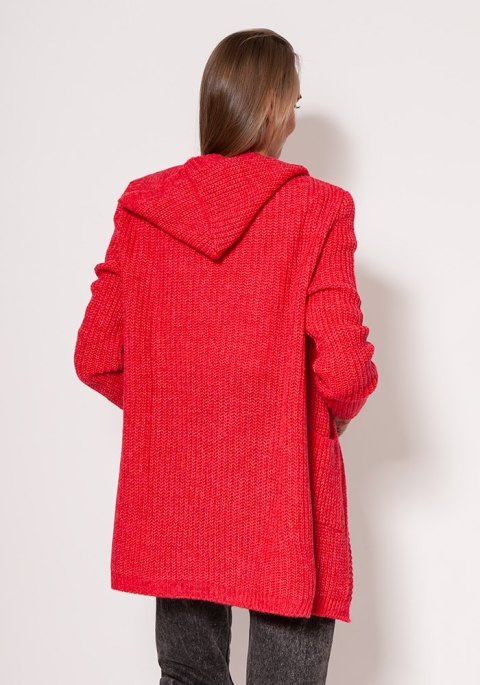 Sweter Kardigan Model PA018 Coral - MKM Sweter Kardigan Model PA018 Coral - MKM
